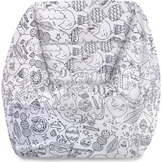 Posh Creations Textured and Comfortable Bean Bag for Playing, Reading and Watching TV, Coronado Chair, Fabric Cover for Colouring