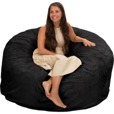 ULTIMATE SACK 1.5M Adult Black Leather Bean Bag