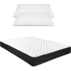 Homey Sleep Pro Reversible Memory Foam Mattress [Gift Cushion], White, 135 x 190 cm [Gift of 2 Pillows 70 cm]