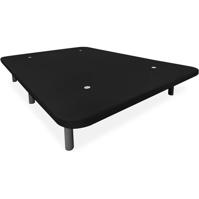 Somnia Descanso - Reinforced 3D Cushion Base High Stability with 5 Crossbars with Ventilation Valves and 6 Metal Feet 27cm 90x190cm Black
