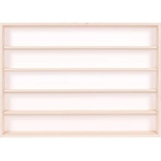 Alsino Collector's Display Case 60 cm Wide 1-8 Compartments Wooden Multiplex Display Box Figures Cars Trains Trucks Wall Display Cabinet V-60.1 - V-60.5 Display Cabinet Track HO & N Shelf H0 (V-60.5