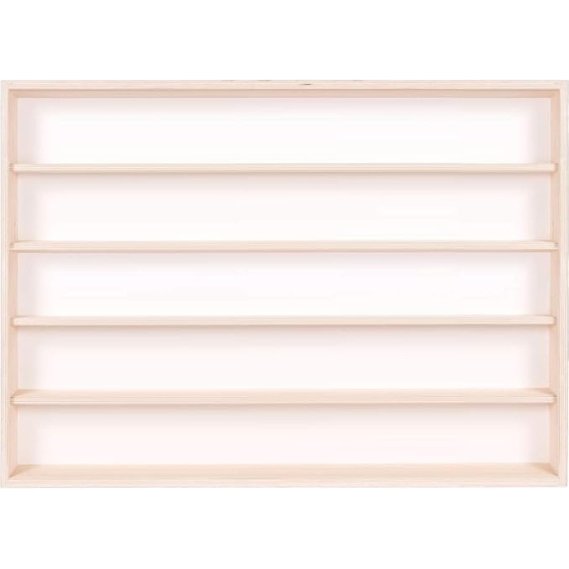 Alsino Collector's Display Case 60 cm Wide 1-8 Compartments Wooden Multiplex Display Box Figures Cars Trains Trucks Wall Display Cabinet V-60.1 - V-60.5 Display Cabinet Track HO & N Shelf H0 (V-60.5