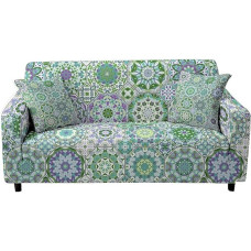 GODENI Mandala-Muster elastische Sofa-Abdeckung Stretch-Slipcover-Sektion COUT-Abdeckung 1/2/3/4 Sitzer for Wohnzimmer Funda de Sofá Sofagarnitur (Color : Set 6, Size : 4-Seater 235-300cm)