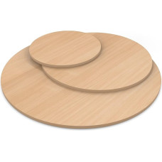 AUPROTEC Table Top 19 mm Round Diameter 1200 mm Beech Wood Top Melamine Resin Coated Chipboard with Edging ABS Edge Selection: 120 cm