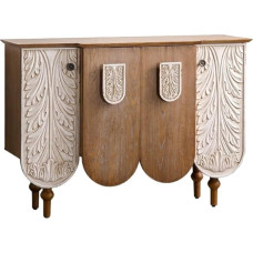 Vickyliou Entrance Table， Sideboard aus Massivholz, handgeschnitzter Vintage-Aufbewahrungsschrank for das Wohnzimmer,Console Table with Storage