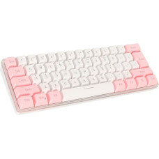 Bewinner 60% Wired Gaming Keyboard, RGB Backlit Keyboard, Imitation Mechanical Technology, Compact Keyboard with 61 Keys for Gaming Typing (Pink)