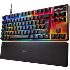 SteelSeries Apex Pro TKL Gen 3 - HyperMagnetic Gaming Keyboard - OmniPoint 3.0 Switches - Adjustable Response - Rapid Trigger - Rapid Tap/SOCD - OLED - PBT Keycaps - USB-C - German Layout QWERTZ