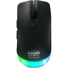 CHERRY XTRFY M50 Wireless Gaming Mouse, 2.4GHz Wireless Connection, Bluetooth & Cable, Ergonomic Shape, RGB Lighting, Rechargeable, Black