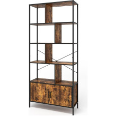 Vicco Fyrk Room Divider Bookcase Standing Oak Rustic Oak 80 x 180 cm with 2 Doors