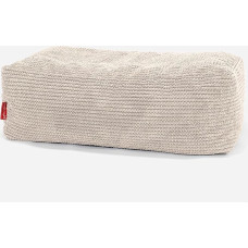 Lounge Pug, Large Pouf Footstool Pom-Pom Cream