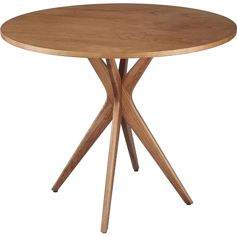 JUBI Round Wooden Dining Table 90 cm Oak