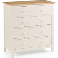 Julian Bowen Salerno 4 Drawer Chest of Drawers Ivory Oak