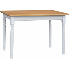 k koma Alder Dining Table Kitchen Table Solid Pine Wood White Honey Country House Style (60 x 90)