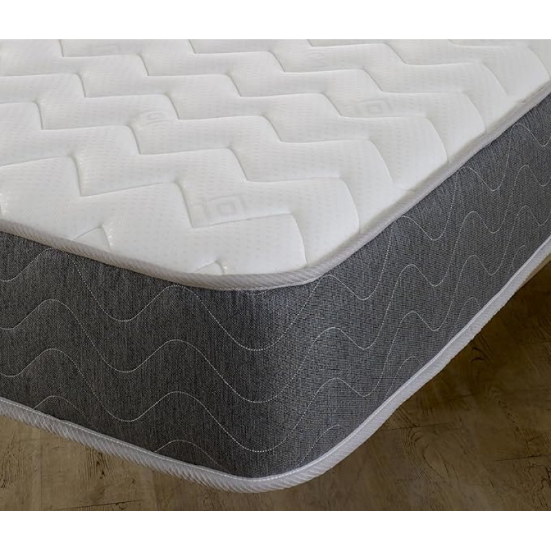 eXtreme comfort ltd WaveFlex Hybrid Mattress, 18cm Deep Sprung Mattress with Memory Foam, Plush Feel, White, 18cm Deep, 90cm x 190cm