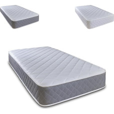 eXtreme comfort ltd Spring Coil Diamond Grey Essentials Mattress, Small Single (75cm x 190cm), Foam-free Spring Coil Plush Feel Mattress, Cooltouch Plus Sleep Area, 18cm Deep, Grey, Max Value