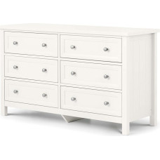 Julian Bowen Maine 6 Drawer Chest of Drawers Surf White