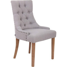 CLP Aberdeen Dining Chair with High-Quality Cushioning and Fabric Cover - Upholstered Chair with Rubberwood Frame, Seat Height: 50 cm