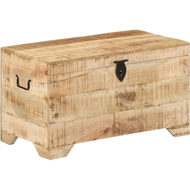 vidaXL Rough Mango Wood Solid Storage Chest Chest Bench Seat Chest Coffee Table Chest Coffee Table Side Table Bench