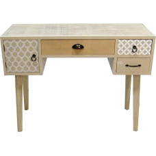 DRW Coffee Table with 4 Drawers Natural Wood 105 x 40 x 78 cm Colourful Standard