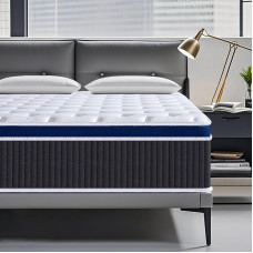 SEZMOONSI 90 x 190 x 27 cm Einzelbett-Matratze, mittelfeste Hybrid-Matratze für Einzelbett, 90 x 190 x 27 cm