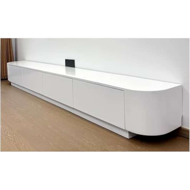 Console Tables for Hallway Slim Behind Sofa Table Modern White TV Stand with Drawers and Doors Large Entertainment Center Console for Living Room TV Storage Shelf