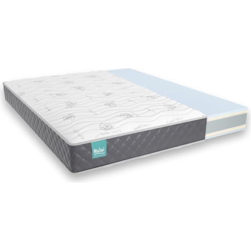 ZZ DON DESCANSO Colchón Viscoelástico Aloe Vera Mulhacén Viscoelastic Mattress, Memory Foam, Grey, 135 x 180 cm