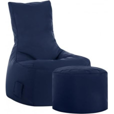 SITTING POINT only by MAGMA Brava Swing Bean Bag Set + Stool Denim Blue