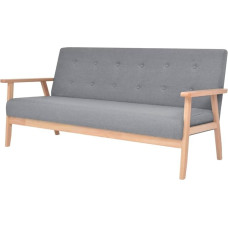 SKM Sofa-Set 2-TLG. Stoff Hellgrau,40,85 KG,275178,Color: Grau