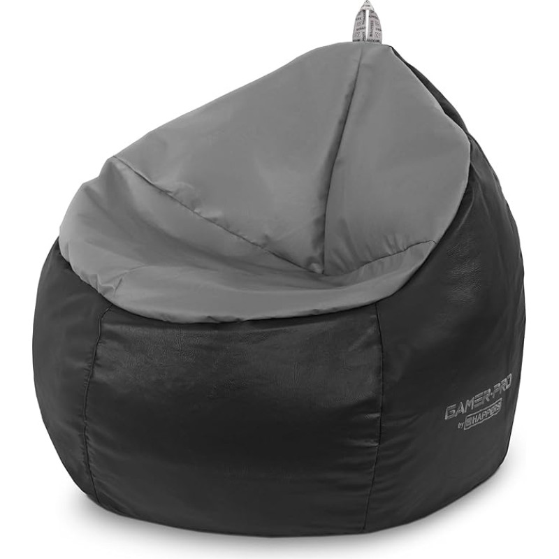 HAPPERS Puff Gamer Junior Faux Leather Interior Grey