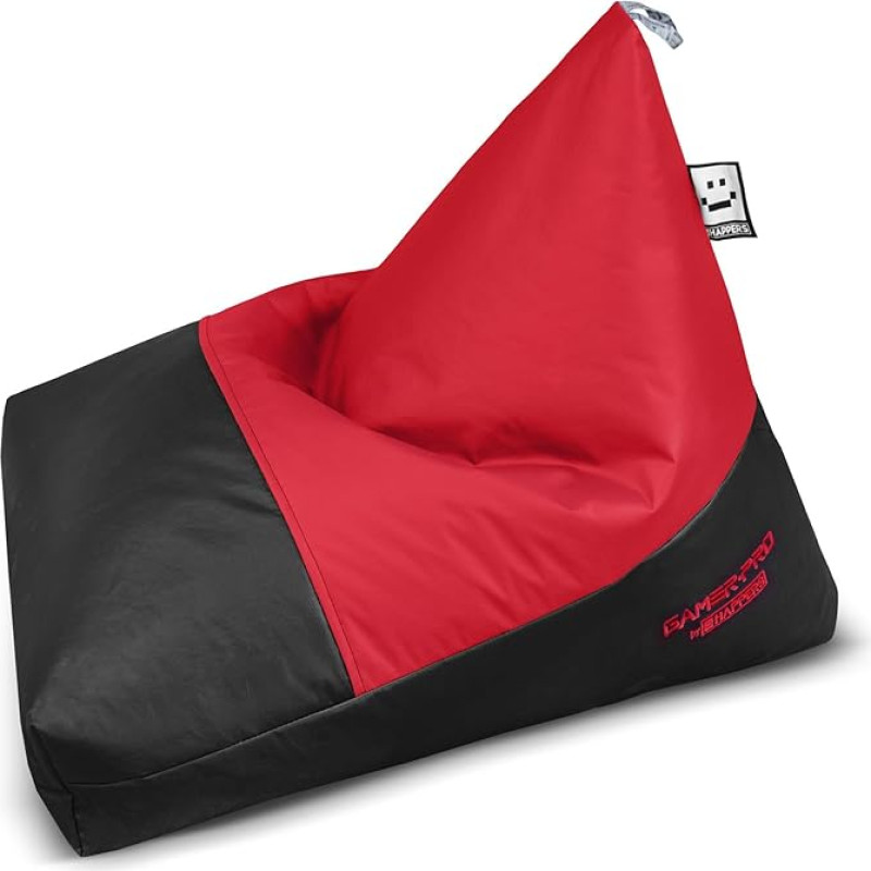 HAPPERS Gamer Pyramid Imitation Leather Beanbag Indoor Red