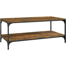 vidaXL Coffee Table Side Table Living Room Table Sofa Table Tea Table Coffee Table Living Room Smoked Oak 100 x 50 x 40 cm Wood Material