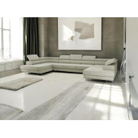 Big Pasti U-Shaped Corner Sofa with Sleep Function, Sofa Couch with Bed Box, 3-Seater Corner Sofa, Sofa Bed for Living Room, Big Sofa Couch with Sleep Function (Light Grey)