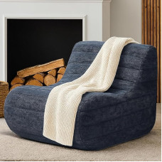 KKdema Sitzsack-Stuhl, Kaminsitzsäcke, fauler Sofasack, großer Sitzsack, Bodencouch, Memory-Schaum-Lounge-Sessel für Schlafzimmer, Wohnzimmer, Büro und Zuhause (grau)