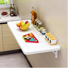 Platzsparender, wandmontierter Klappschreibtisch, vielseitiger schwebender Tisch für Küche und Waschküche, kompaktes Design für kleine Räume, klappbarer Wandtisch (L90 x B30 cm)