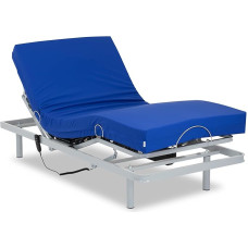 Gerialife - Electric Adjustable Care Bed with Adjustable Legs | Care Mattress with Cold Foam Core and Waterproof Cover HR (80 x 190)