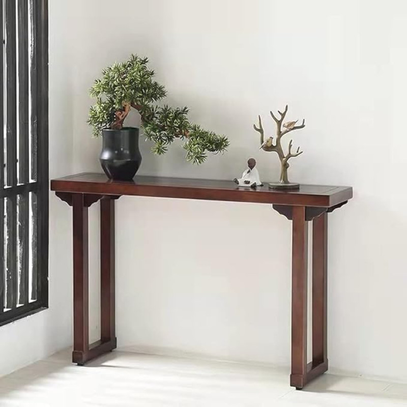 Narrow Console Table Walnut Console Table Solid Wood 12