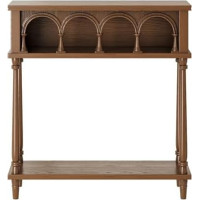 Konsolentische aus Glas für den Flur, schmal, hinter dem Sofa, Tischregal, Eingangsbereich, Marmor, (en:Farmhouse Holz-Konsolentisch, Eingangsbereich, Sofatisch mit Ablage, 39,37