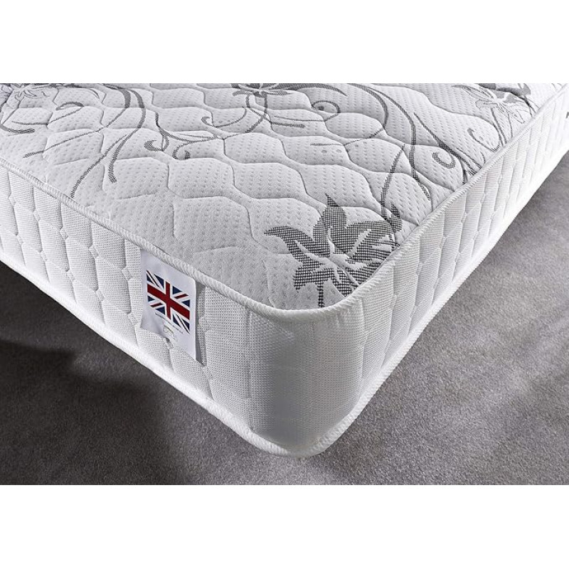 Bed Centre Ortho Memory Foam Quilted Sprung Mattress Medium Soft Single Mattress