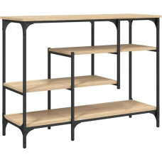 vidaXL Console Table, Side Table with Adjustable Legs, Coffee Table with Shelves, Sofa Table, Hallway Table, Entrance Table, Sonoma Oak
