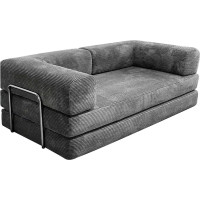 3-Seater Sofa, Hybrid Sofa, No Assembly Required, Comfortable Boneless Sofa, Couch for Living Room and Bedroom (Grey)