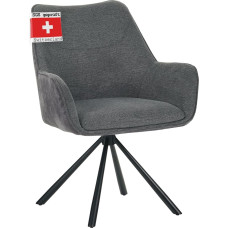 Albatros Zadar Swivel Chair, Modern Swivel Chairs for Dining Room, Kitchen, Conference Room or Office - Kitchen Chairs Dining Room Chairs with Swivel Function and Thick Padding, Fabric Anthracite