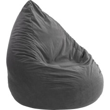 1000000005697 Faux Leather Bean Bag 110 cm Black