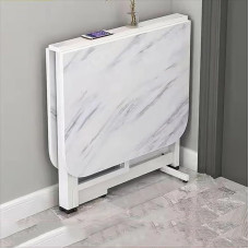 Multifunctional Folding Wooden Dining Table - Space Saving Extendable Design for Kitchen and Living Room, Perfect for Small Spaces and Entertaining Guests