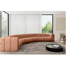 ALTDECOR Modulares Sofa Ecksofa in U-Form Corner modular Sofa Eckcouch Couch Wohnlandschaft Cauchsofa Bodensofa Polstersofa Lazro-U1-373x373x70 cm Apricot