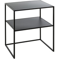 Haku Möbel Side Table, Black, Metal, Dimensions: W 50 x H 60 x D 40 cm, Style: Modern
