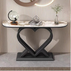 Moderner Konsolentisch für den Eingangsbereich – Sofatisch mit Rautenfuß aus Metall für Wohnzimmer und Flur – glattes graues Finish – 80 cm (31,5 Zoll) stilvoller Möbelakzent