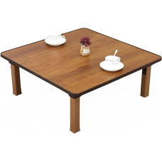 Multifunctional Japanese Style Square Folding Table - Low Tea Coffee Dining Table for Floor Seating, Ideal for Bedroom, Bay Window and Tea Room (60x60cm)