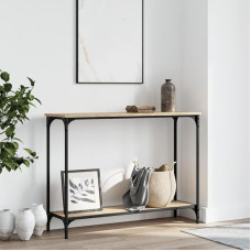 LAPOOH Sonoma Oak Console Table, 101 x 30.5 x 75 cm, Wood Composite, Console Table, Chest of Drawers, Side Table, Living Room Table, Side Shelf, Media Console, Side Table - 837703