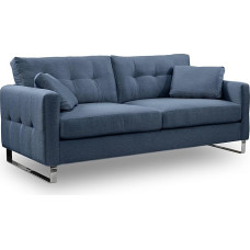 Homes & Jones Hera Modern 2.5 Seater Sofa - Modern 2.5 Seater Sofa with Flat Weave Cover - Comfortable Padding, Chrome Sled Feet & FSC Wooden Frame - Elegant Design