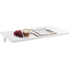 Platzsparender wandmontierter klappbarer Esstisch – kompakter Wandschreibtisch für Büro, Arbeitszimmer, Küche, Restaurant – vielseitige zusammenklappbare Arbeitsbank, Weiß (120 x 30 cm)
